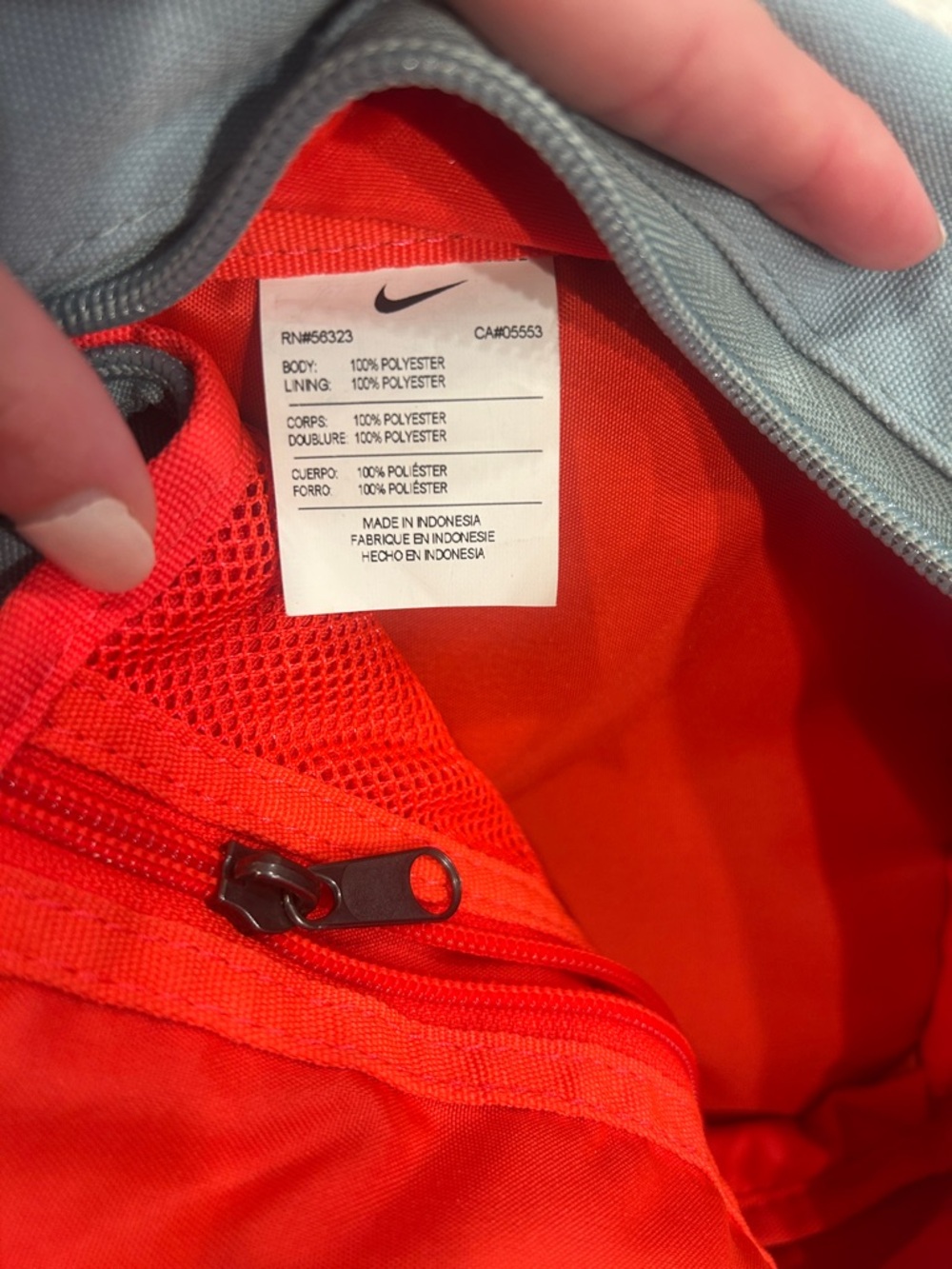 NIKE light Blue women’s purse mini backpack with pink interior - Picture 6 of 9